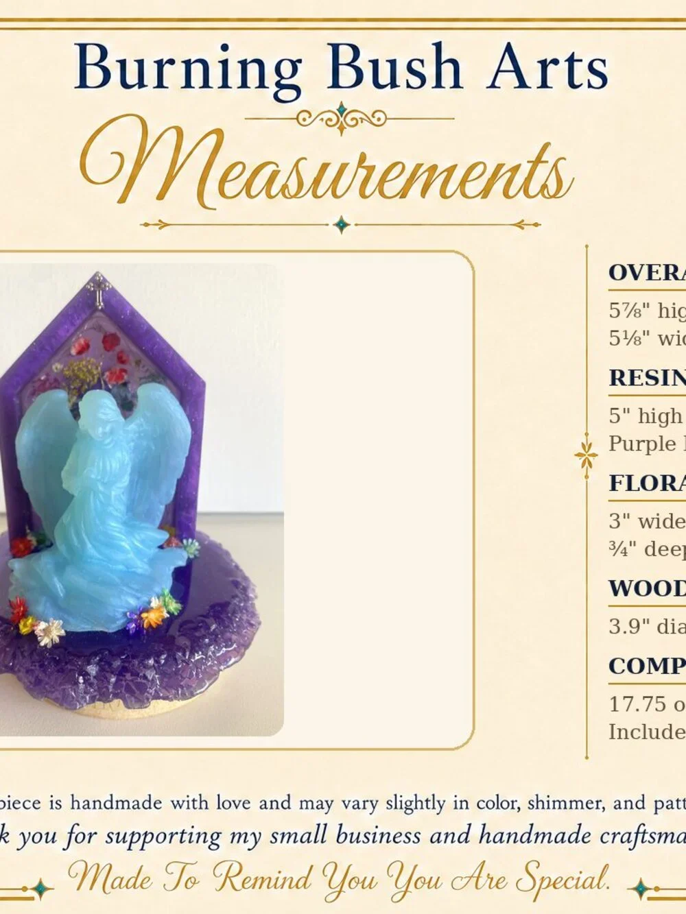 Blue Angel Dual LED Resin Night Light Christian Decor Guardian Angel Gift